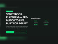 Sportsbook Platform — configurable markets, settlements, and risk limits for operators