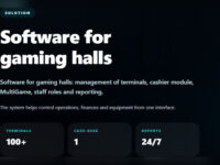 Software for gaming halls — centralized management for gaming halls