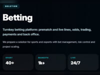 Turnkey betting platform development (sportsbook)