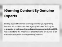 iGaming Content — managed iGaming writing, translation and localisation